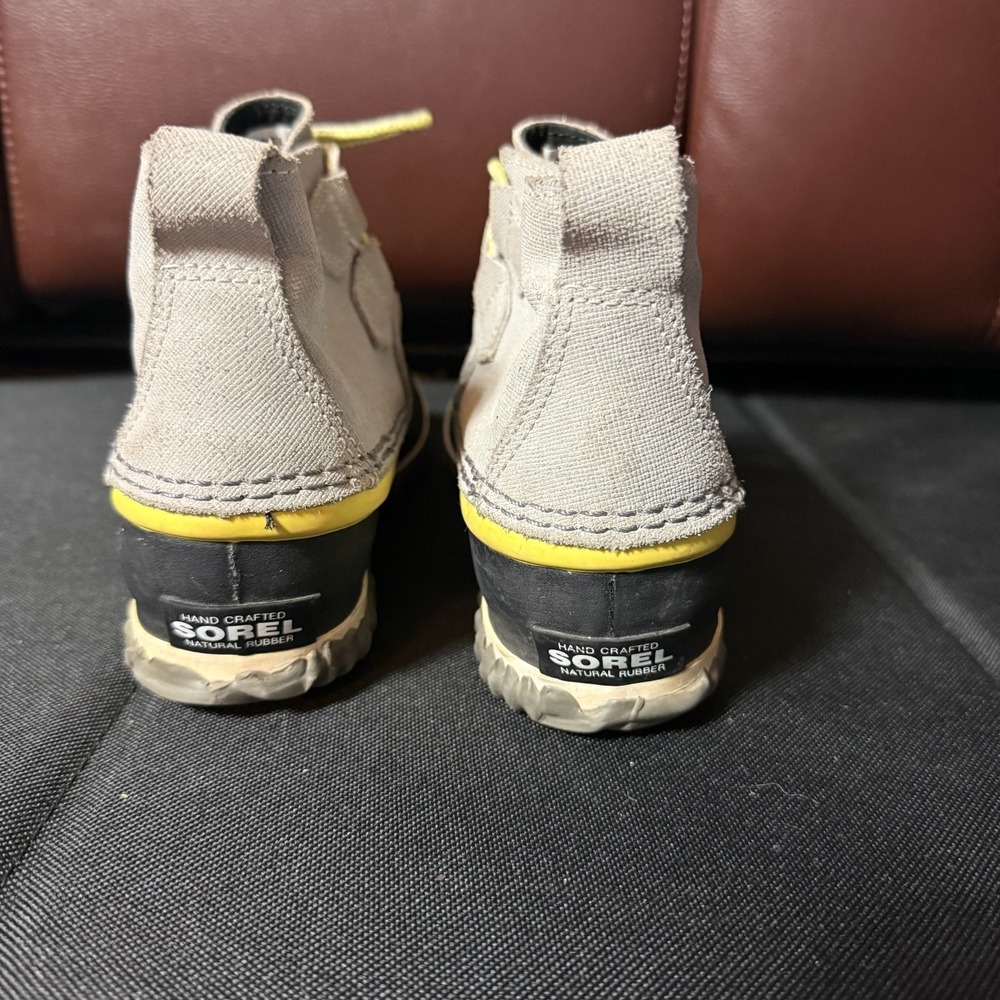 Sorel NL2339-081 Womens Waterproof Duck Boots Gray Yellow Lace Up Size 5 - Picture 5 of 12